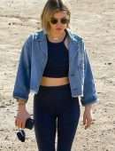 Lucy Hale at a Dog Park in Los Angeles