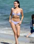 Madison Beer in Lavender Bikini at the Beach in Miami