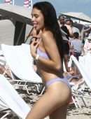 Madison Beer in Lavender Bikini at the Beach in Miami
