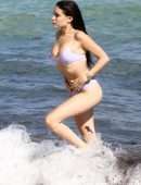 Madison Beer in Lavender Bikini at the Beach in Miami