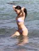 Madison Beer in Lavender Bikini at the Beach in Miami