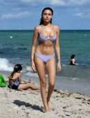 Madison Beer in Lavender Bikini at the Beach in Miami
