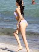Madison Beer in Lavender Bikini at the Beach in Miami