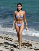 Madison Beer in Lavender Bikini at the Beach in Miami