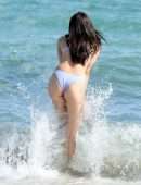 Madison Beer in Lavender Bikini at the Beach in Miami