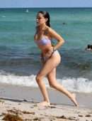 Madison Beer in Lavender Bikini at the Beach in Miami