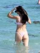 Madison Beer in Bikini with Dog at Beach in Miami