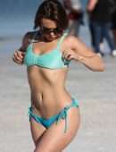 Maria Jade Booty in Blue Bikini at the Beach in Miami