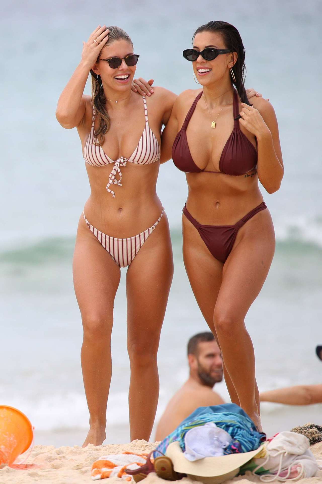 Natasha Oakley and Devin Brugman in Bikini on Bondi Beach in Sydney