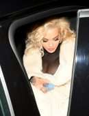 Rita Ora Cleavage at Notting Hill Arts Club in London