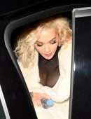 Rita Ora Cleavage at Notting Hill Arts Club in London
