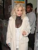 Rita Ora Cleavage at Notting Hill Arts Club in London