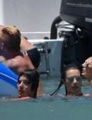 Alessandra Ambrosio in Bikini on a Yacht in Florianopolis