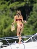 Alessandra Ambrosio in Bikini on a Yacht in Florianopolis
