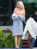 EXCLUSIVE: Victoria's Secret models Elsa Hosk and Alexia Graham pose in lingerie during a photoshoot in Miami