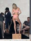 EXCLUSIVE: Victoria's Secret models Elsa Hosk and Alexia Graham pose in lingerie during a photoshoot in Miami