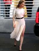 Amber Heard Outside Univision Headquarters in Miami