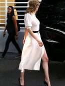 Amber Heard Outside Univision Headquarters in Miami