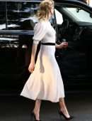 Amber Heard Outside Univision Headquarters in Miami