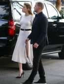 Amber Heard Outside Univision Headquarters in Miami