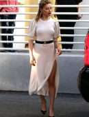 Amber Heard Outside Univision Headquarters in Miami
