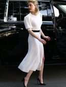 Amber Heard Outside Univision Headquarters in Miami