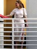 Amber Heard Outside Univision Headquarters in Miami
