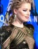 Amber Heard Pantyless See-Through at the Premiere of “Aquaman” in Hollywood