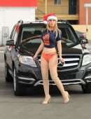 Ana Braga Booty at a Gas Station in Los Angeles