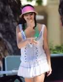Andrea Corr at a Beach in Barbados