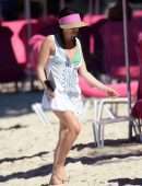 Andrea Corr at a Beach in Barbados