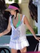 Andrea Corr at a Beach in Barbados