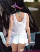 Andrea Corr at a Beach in Barbados