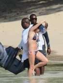 Andrea Corr in Bikini at the Beach in Barbados