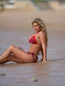 Bianca Gascoigne Booty in Bikini at a Beach in Portugal