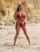 Bianca Gascoigne Booty in Bikini at a Beach in Portugal