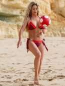 Bianca Gascoigne Booty in Bikini at a Beach in Portugal