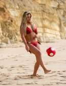 Bianca Gascoigne Booty in Bikini at a Beach in Portugal