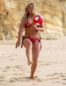 Bianca Gascoigne Booty in Bikini at a Beach in Portugal