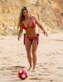 Bianca Gascoigne Booty in Bikini at a Beach in Portugal