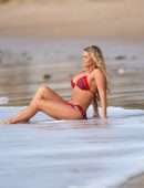 Bianca Gascoigne Booty in Bikini at a Beach in Portugal