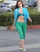 Blanca Blanco Walking to the News Stand to Buy a Magazine