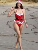 Blanca Blanco for Christmas Photoshoot at the Beach in Malibu