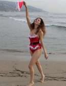 Blanca Blanco for Christmas Photoshoot at the Beach in Malibu