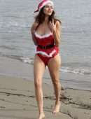 Blanca Blanco for Christmas Photoshoot at the Beach in Malibu