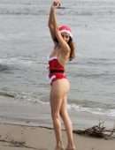 Blanca Blanco for Christmas Photoshoot at the Beach in Malibu