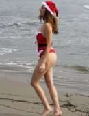 Blanca Blanco for Christmas Photoshoot at the Beach in Malibu