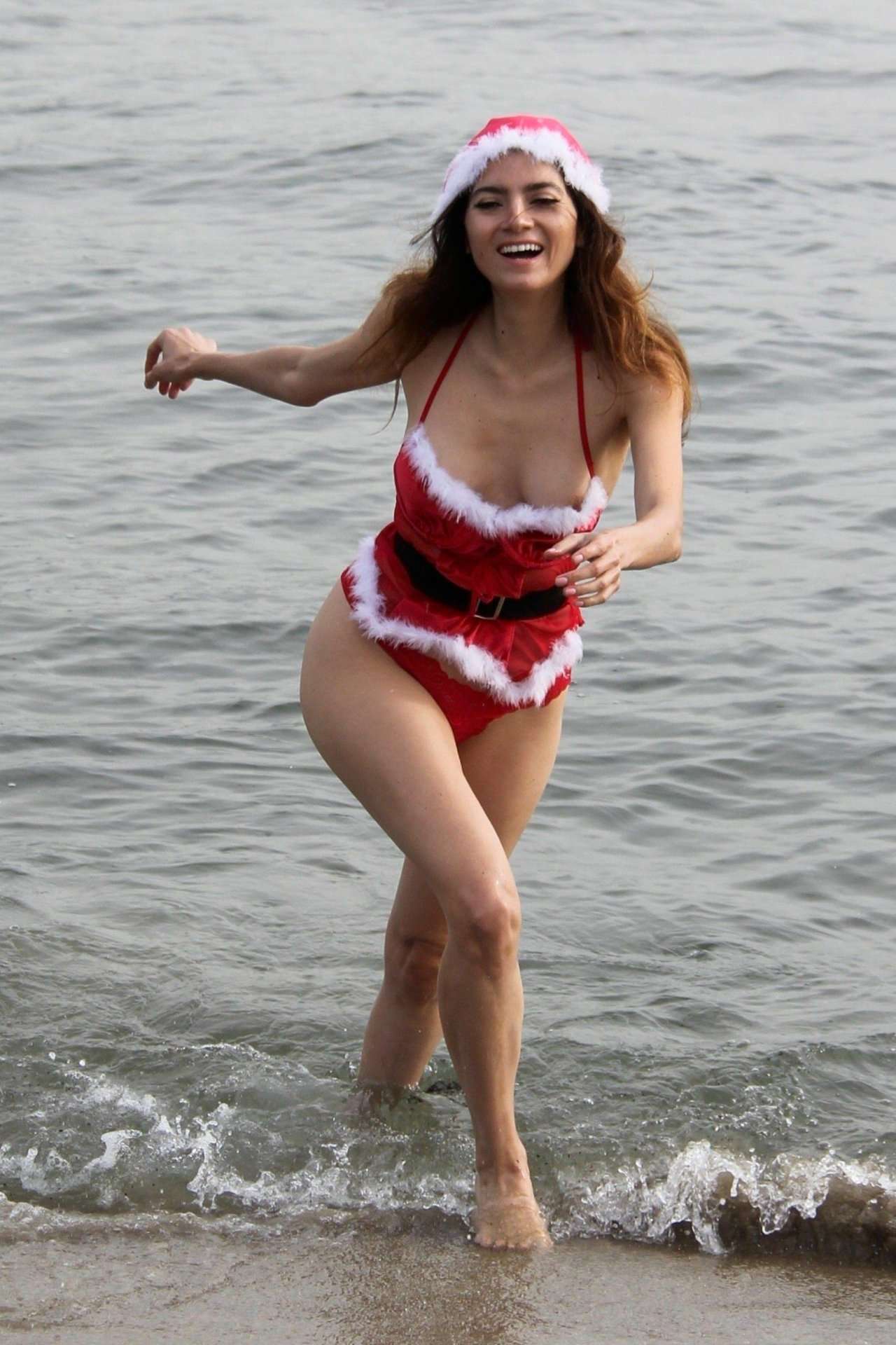 Blanca Blanco for Christmas Photoshoot at the Beach in Malibu