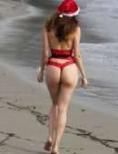 Blanca Blanco for Christmas Photoshoot at the Beach in Malibu