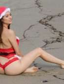 Blanca Blanco for Christmas Photoshoot at the Beach in Malibu